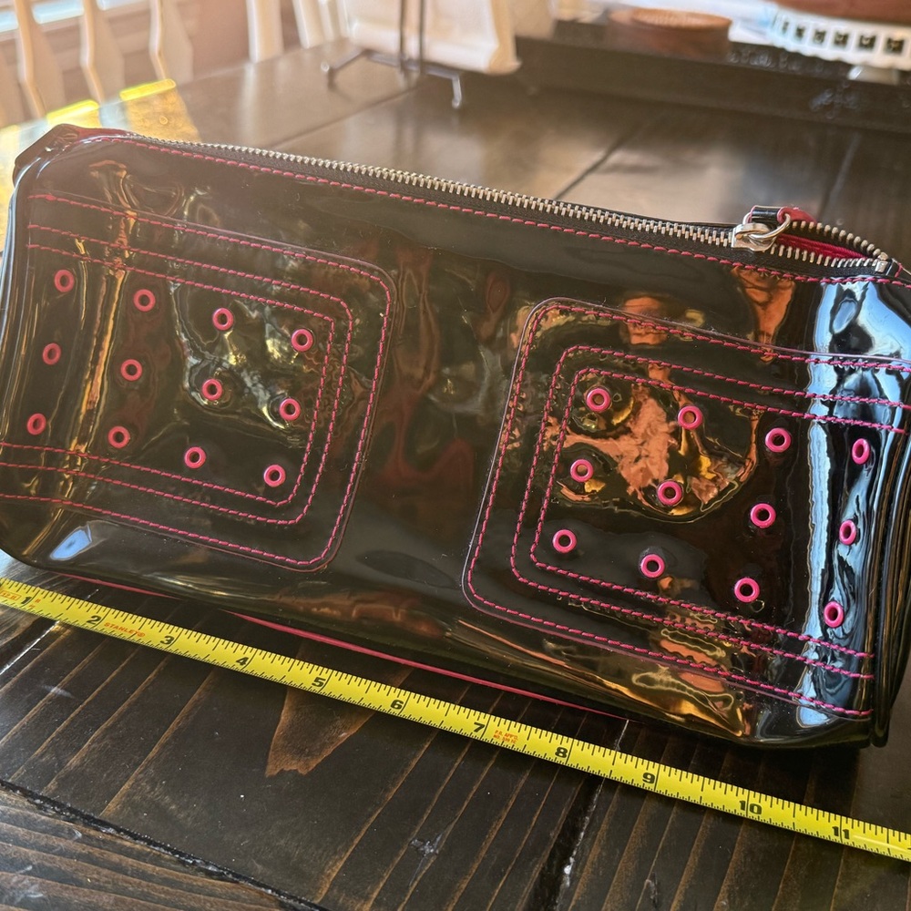 BCBGirls Black and Pink Clutch